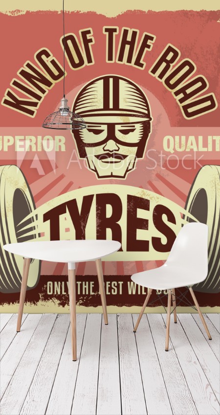 Picture of Vintage retro style sign Metal tin advertising poster